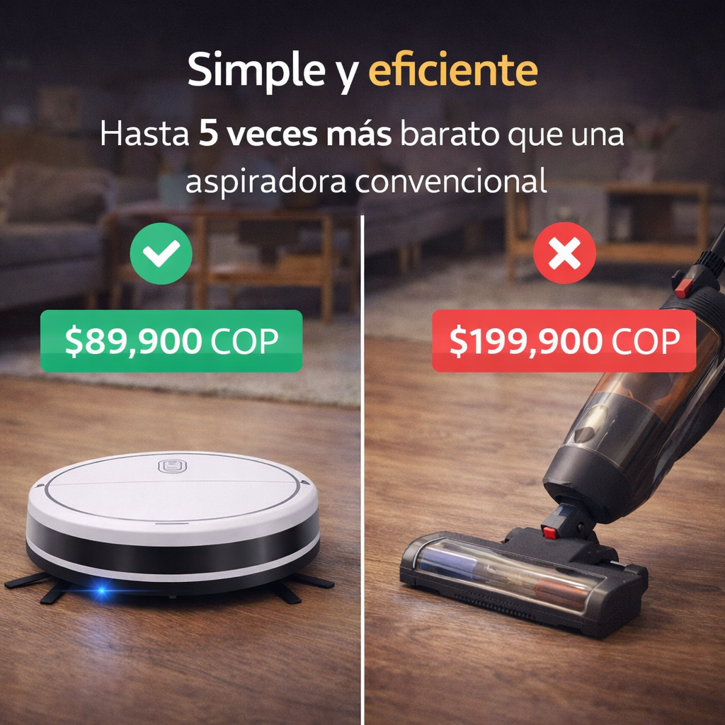 La forma más simple de mantener tu hogar impecable - Aspiradora Portatil Robot
