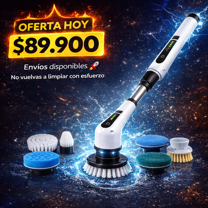 ¡Limpia TODO en minutos sin esfuerzo! con el cepillo 9 en 1