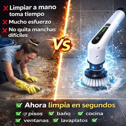 ¡Limpia TODO en minutos sin esfuerzo! con el cepillo 9 en 1