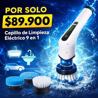 ¡Limpia TODO en minutos sin esfuerzo! con el cepillo 9 en 1