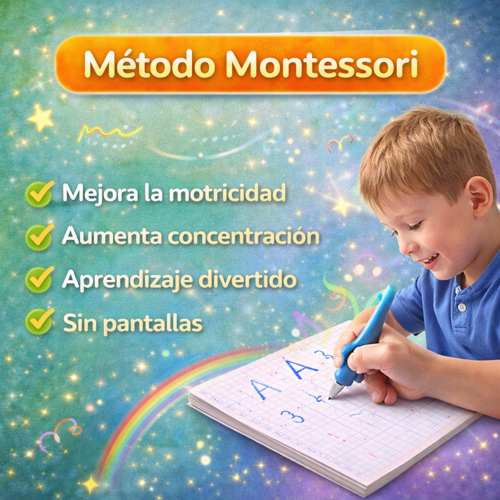 Cuadernos Mágicos Montessori Reutilizables para Niños – Aprende Escribiendo