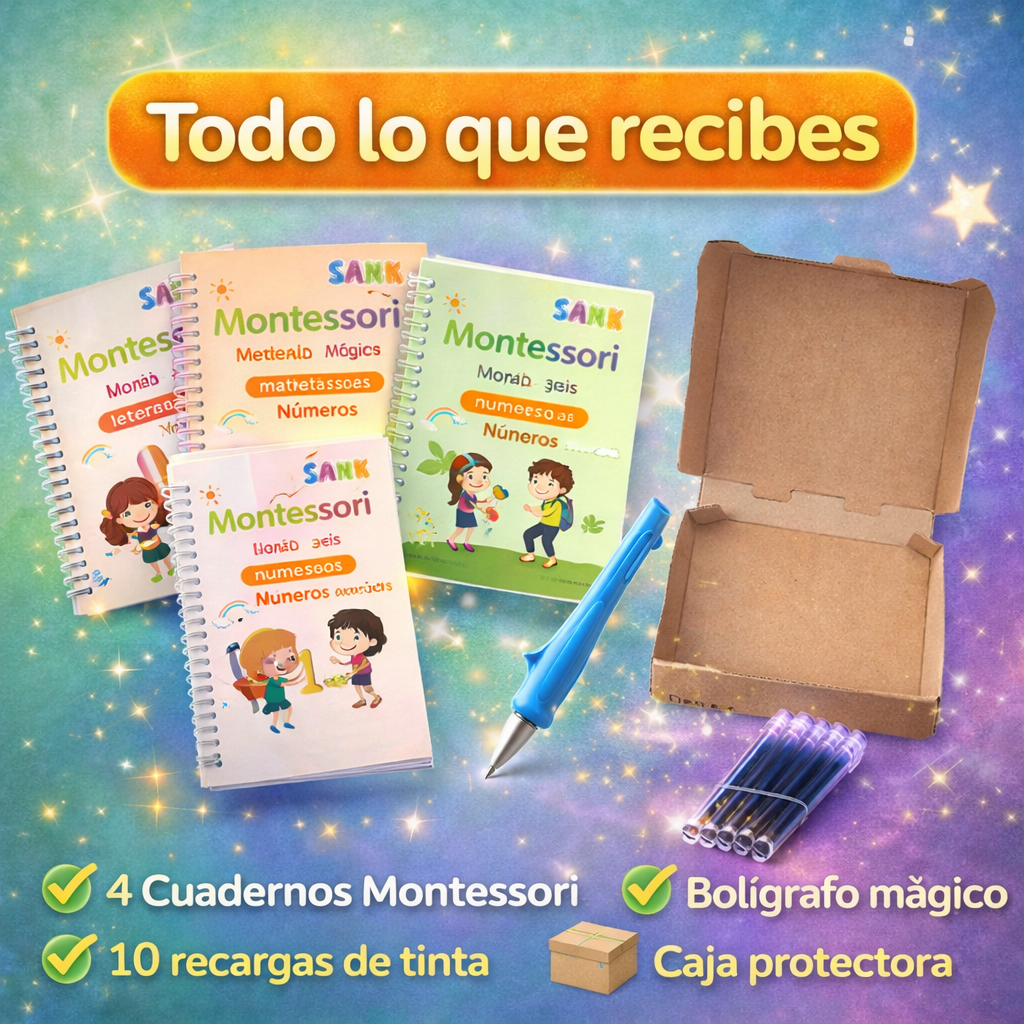 Cuadernos Mágicos Montessori Reutilizables para Niños – Aprende Escribiendo