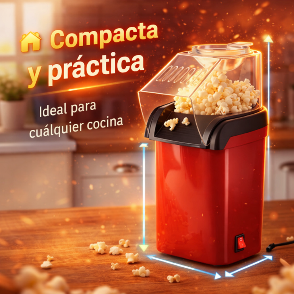 Haz Palomitas en Minutos – Crispetera Eléctrica Sin Aceite