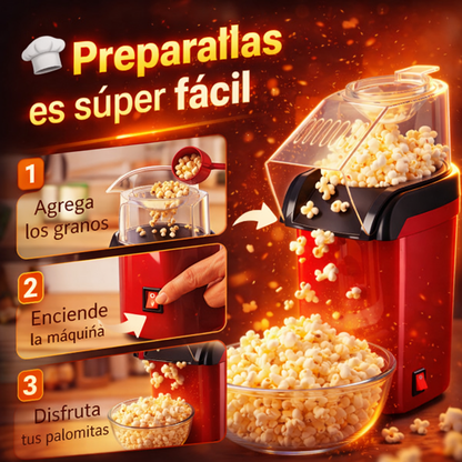 Haz Palomitas en Minutos – Crispetera Eléctrica Sin Aceite