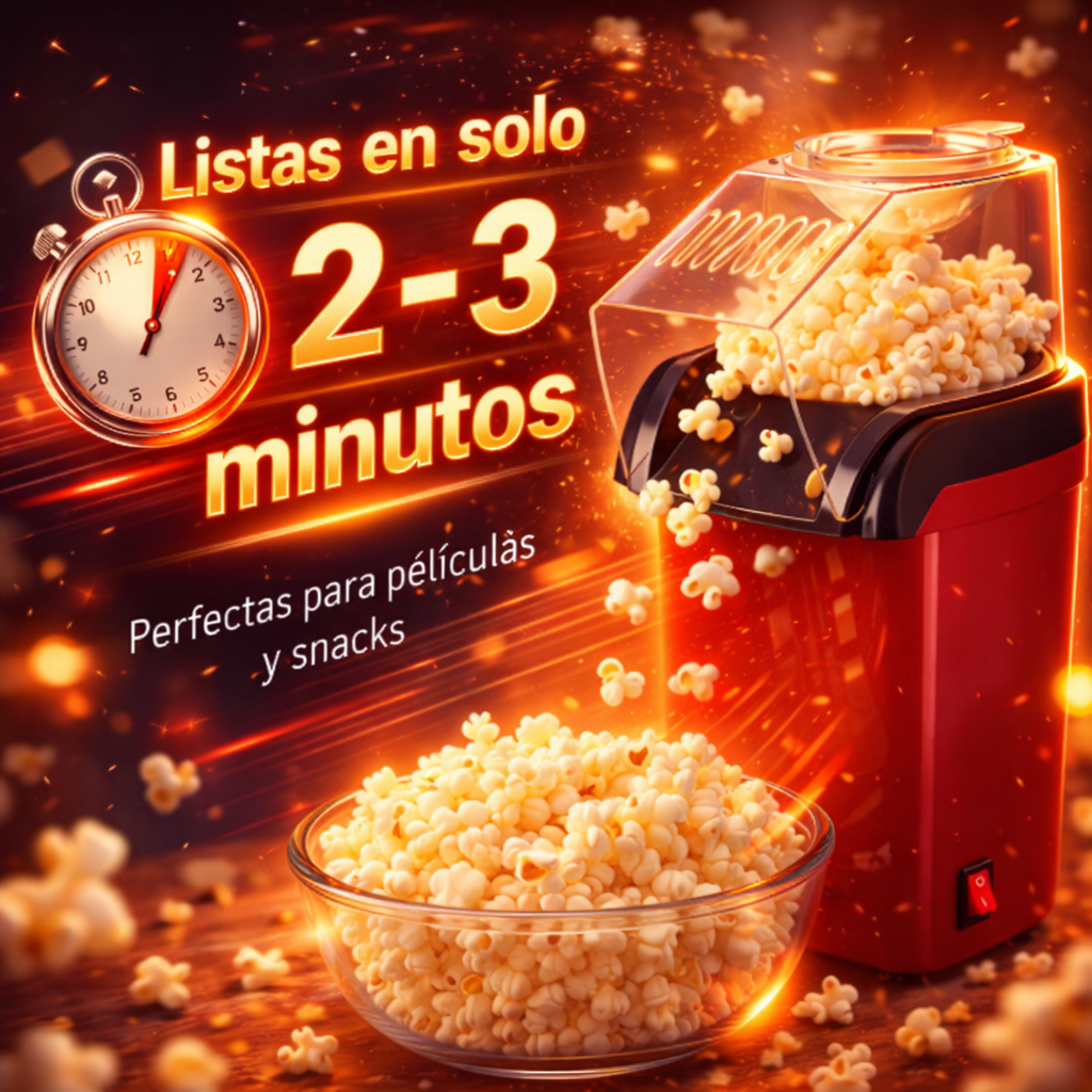 Haz Palomitas en Minutos – Crispetera Eléctrica Sin Aceite