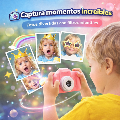 📸 Mini Cámara Digital Infantil 1080P con Juegos | Fotos y Videos | Recargable