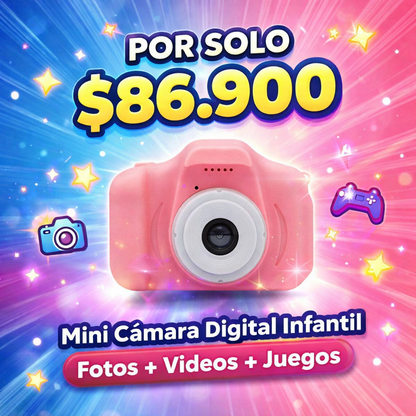 📸 Mini Cámara Digital Infantil 1080P con Juegos | Fotos y Videos | Recargable
