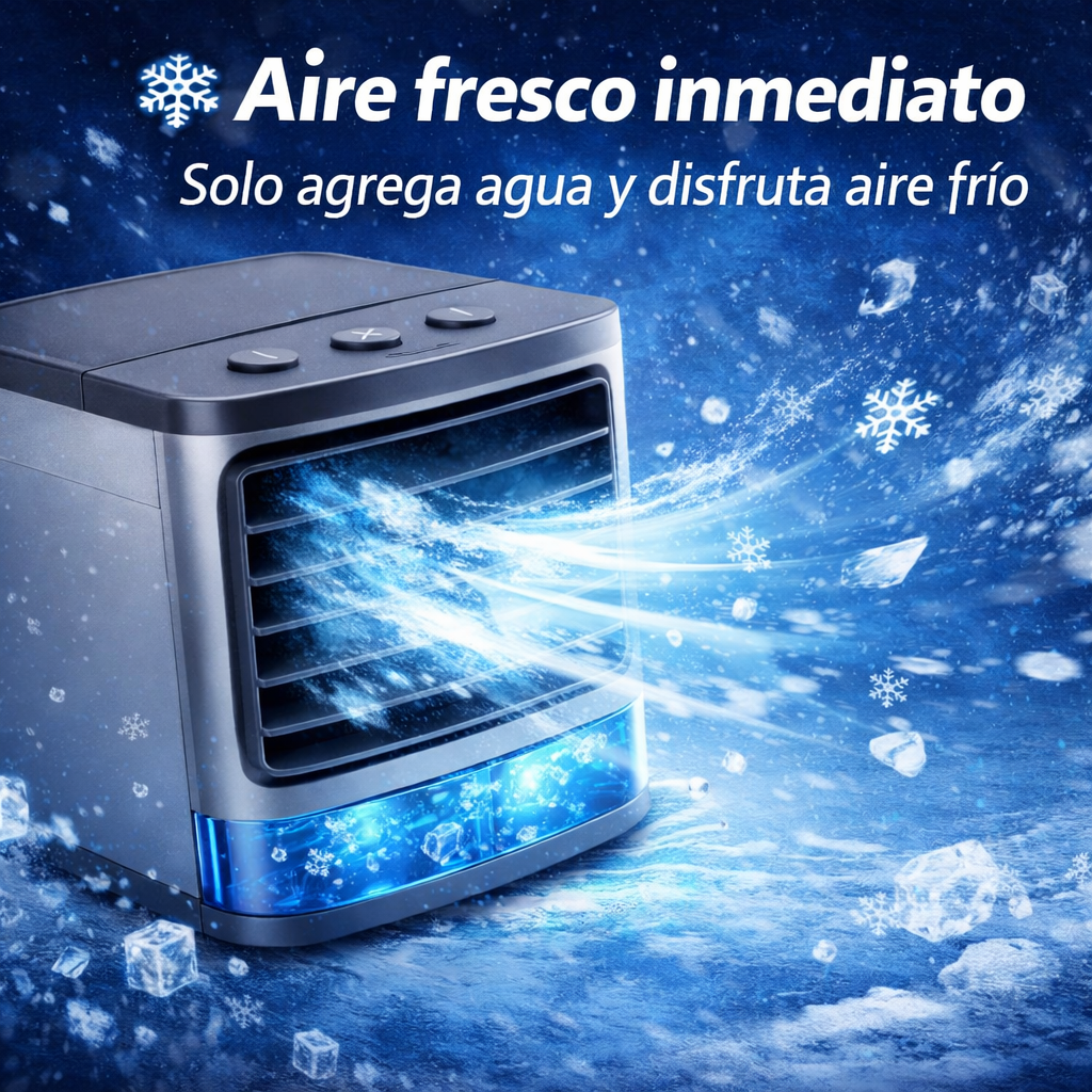 Mini Aire Acondicionado Portátil que Refresca en Segundos