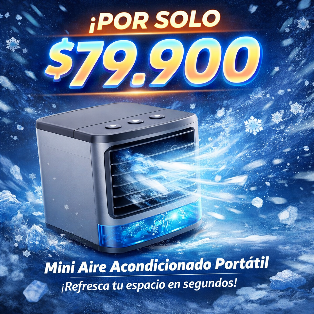 Mini Aire Acondicionado Portátil que Refresca en Segundos
