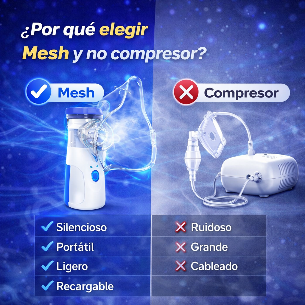 Pulmones Libres en Minutos Con El Nebulizador Portátil Pediátrico Y Adulto