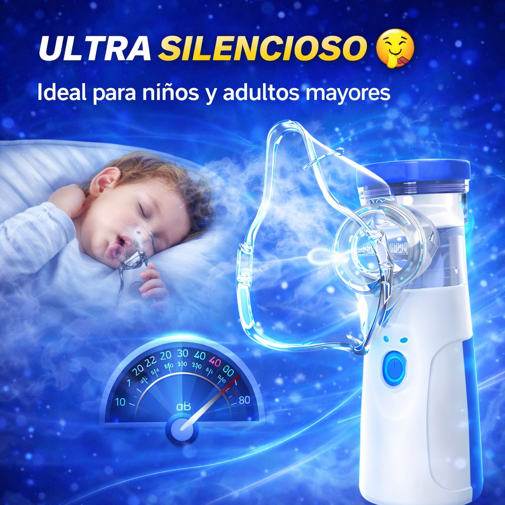 Pulmones Libres en Minutos Con El Nebulizador Portátil Pediátrico Y Adulto