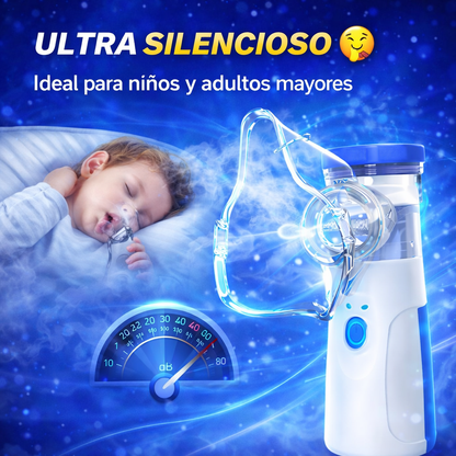 Pulmones Libres en Minutos Con El Nebulizador Portátil Pediátrico Y Adulto
