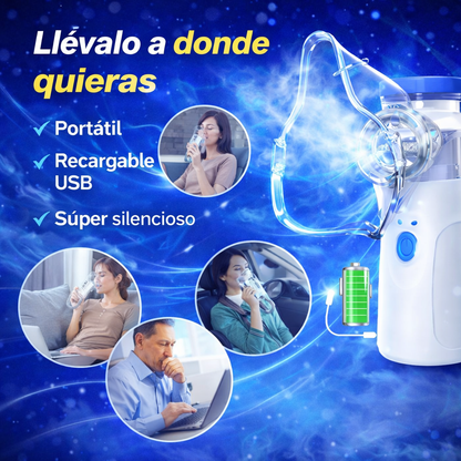 Pulmones Libres en Minutos Con El Nebulizador Portátil Pediátrico Y Adulto
