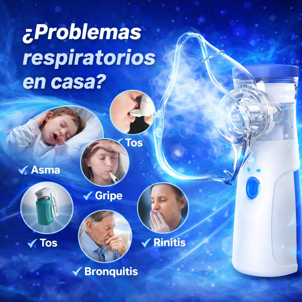 Pulmones Libres en Minutos Con El Nebulizador Portátil Pediátrico Y Adulto